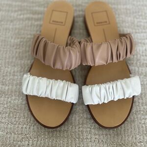 Dolce Vita Ruched Two Tone Strap Flats